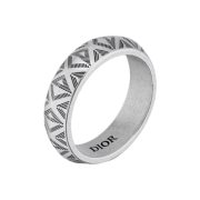 Dior CD Diamond Ring Antique Finish Silver