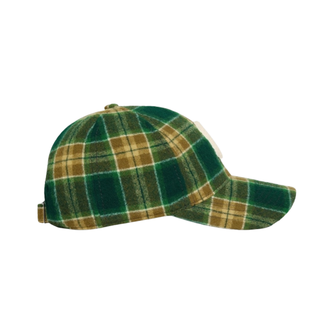 셀린느 체크 울 이니셜 스냅백 캡 버트 카키 끄레(Celine Initial Snapback Cap in Checked Wool Vert Khaki Craie) - 3