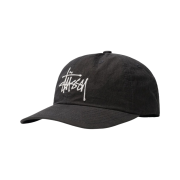 Stussy Bio Washed Big Logo Low Pro Cap Black