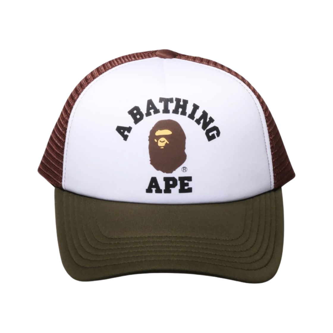 베이프 컬리지 메쉬캡 올리브 드랩(BAPE College Mesh Cap Olive Drab)