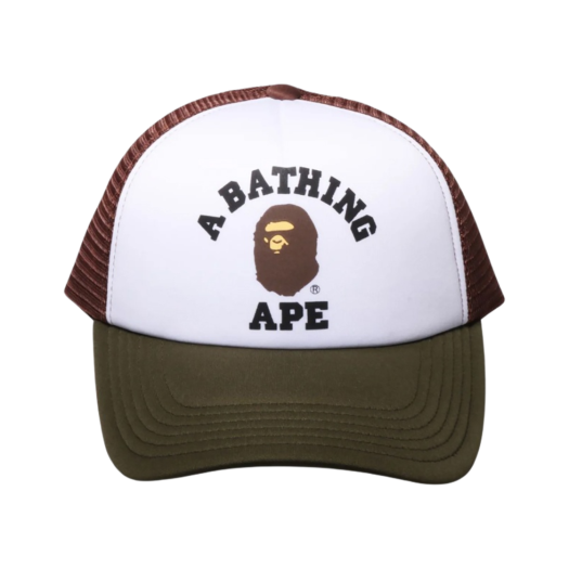 - BAPE College Mesh Cap Olive Drab