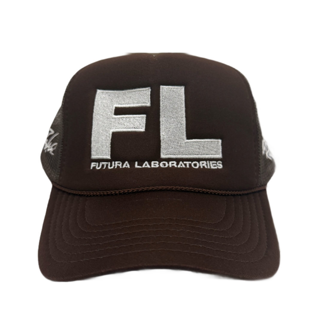 트래비스 스캇 캑터스 잭 x 퓨추라 랩스 트러커 햇 브라운(Travis Scott Cactus Jack x Futura Labs Trucker Hat Brown)