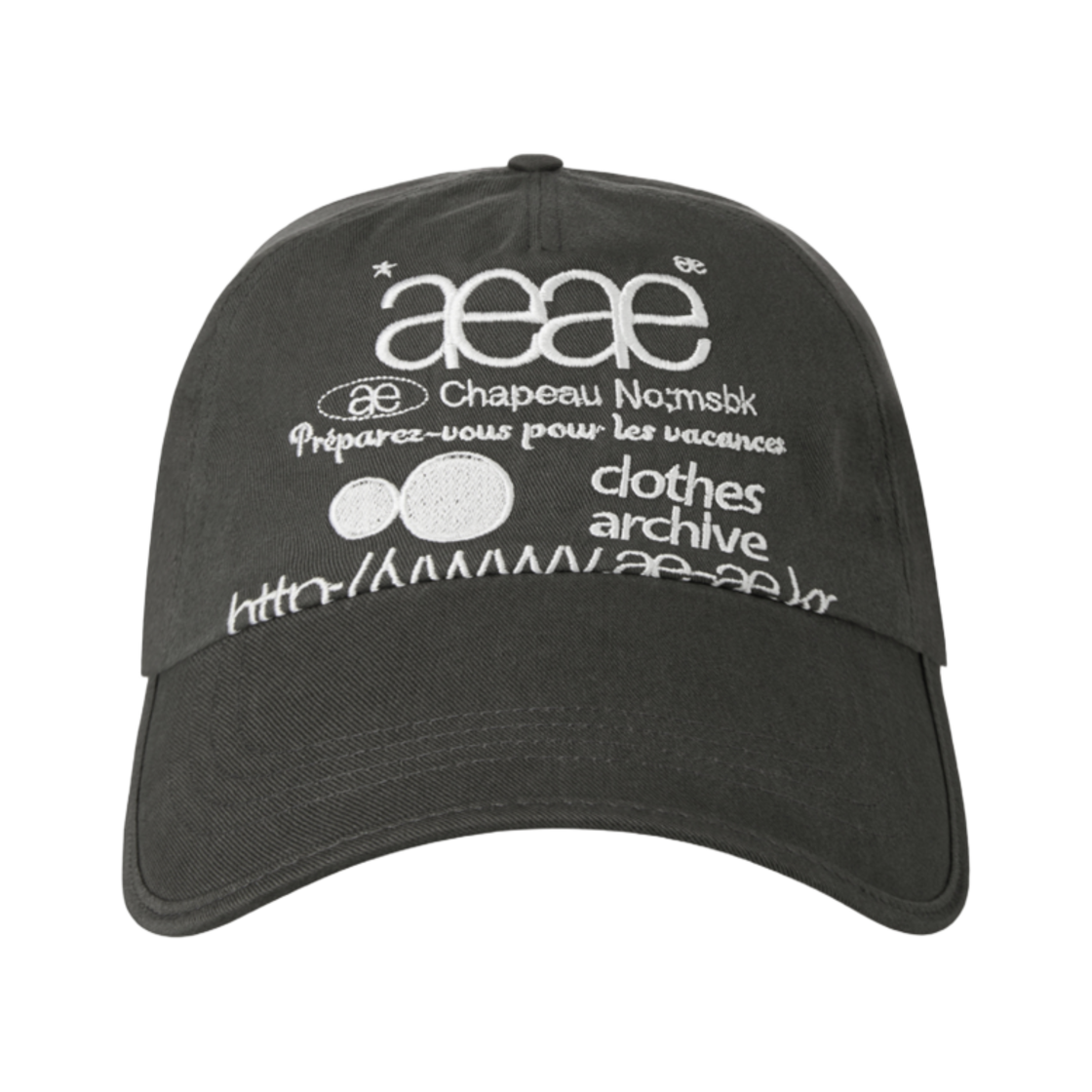 에이에이 웹 로고 5패널 볼캡 차콜(Aeae Web Logo 5 Pannel Ball Cap Charcoal) - 1