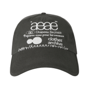Aeae Web Logo 5 Pannel Ball Cap Charcoal