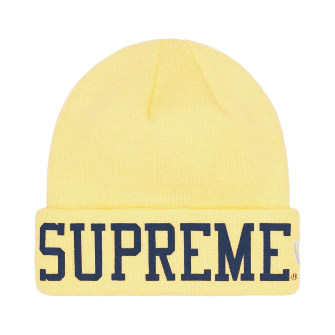 슈프림 뉴에라 바시티 비니 라이트 옐로우 - 23FW(Supreme New Era Varsity Beanie Light Yellow - 23FW) - 1