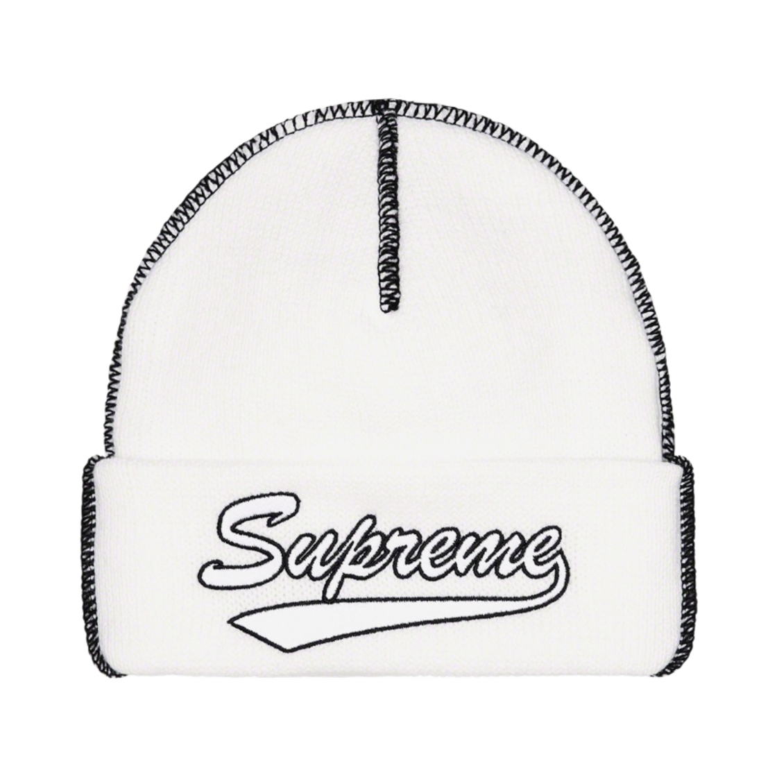 슈프림 콘트라스트 스티치 비니 화이트 - 22FW(Supreme Contrast Stitch Beanie White - 22FW) - 1