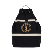 Saint Laurent Rive Gauche Sling Bag in Canvas Black White