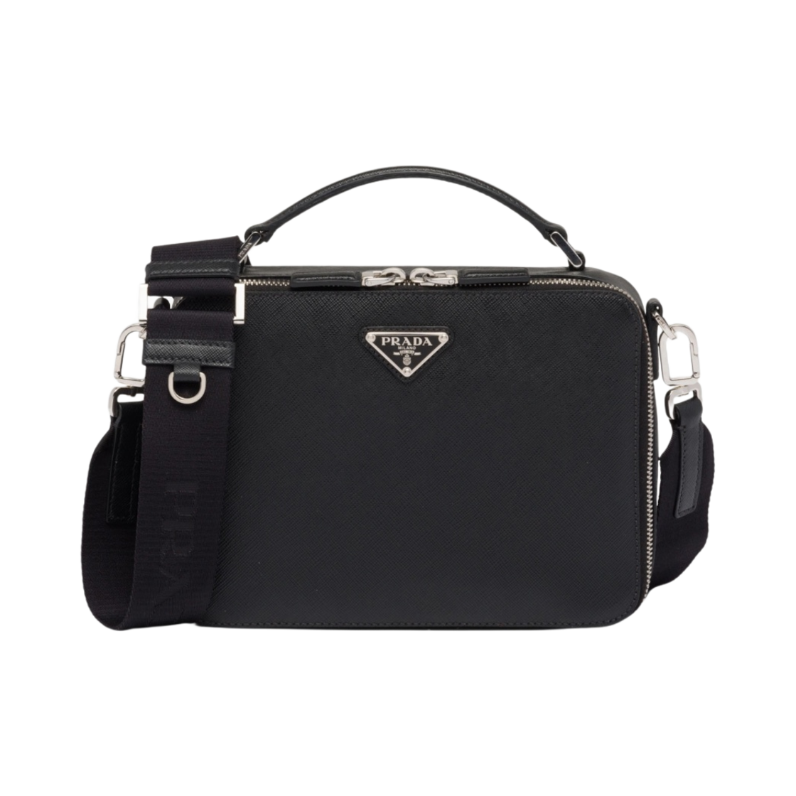 프라다 사피아노 레더 브리크 백 블랙(Prada Saffiano Leather Brique Bag Black) - 1