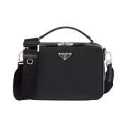 Prada Saffiano Leather Brique Bag Black