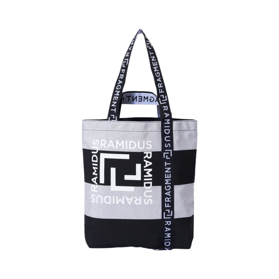 라미더스 x 프라그먼트 디자인 토트백 M 블랙 그레이(Ramidus x Fragment Design Tote Bag M Black Grey) - 2