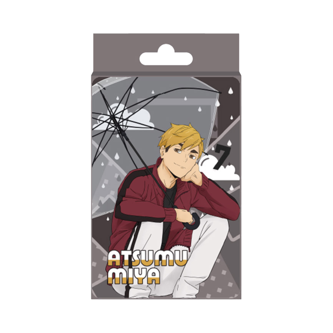 6977299620827 HAIKYU Rain Glitter Acrylic Block Miya Atsumu