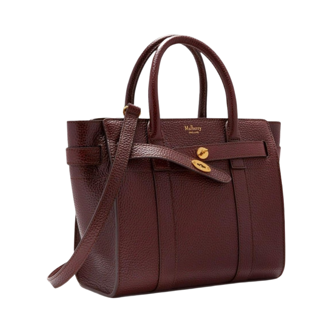 멀버리 스몰 클래식 그레인 미니 지퍼 베이스워터 옥스블러드(Mulberry Small Classic Grain Mini Zipped Bayswater Oxblood) - 3