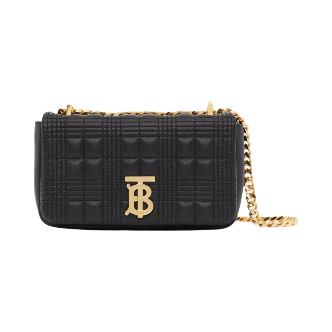 8023117 Burberry Quilted Leather Mini Lola Bag Black Light Gold