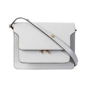 Marni Calfskin Medium Trunk Bag Grey