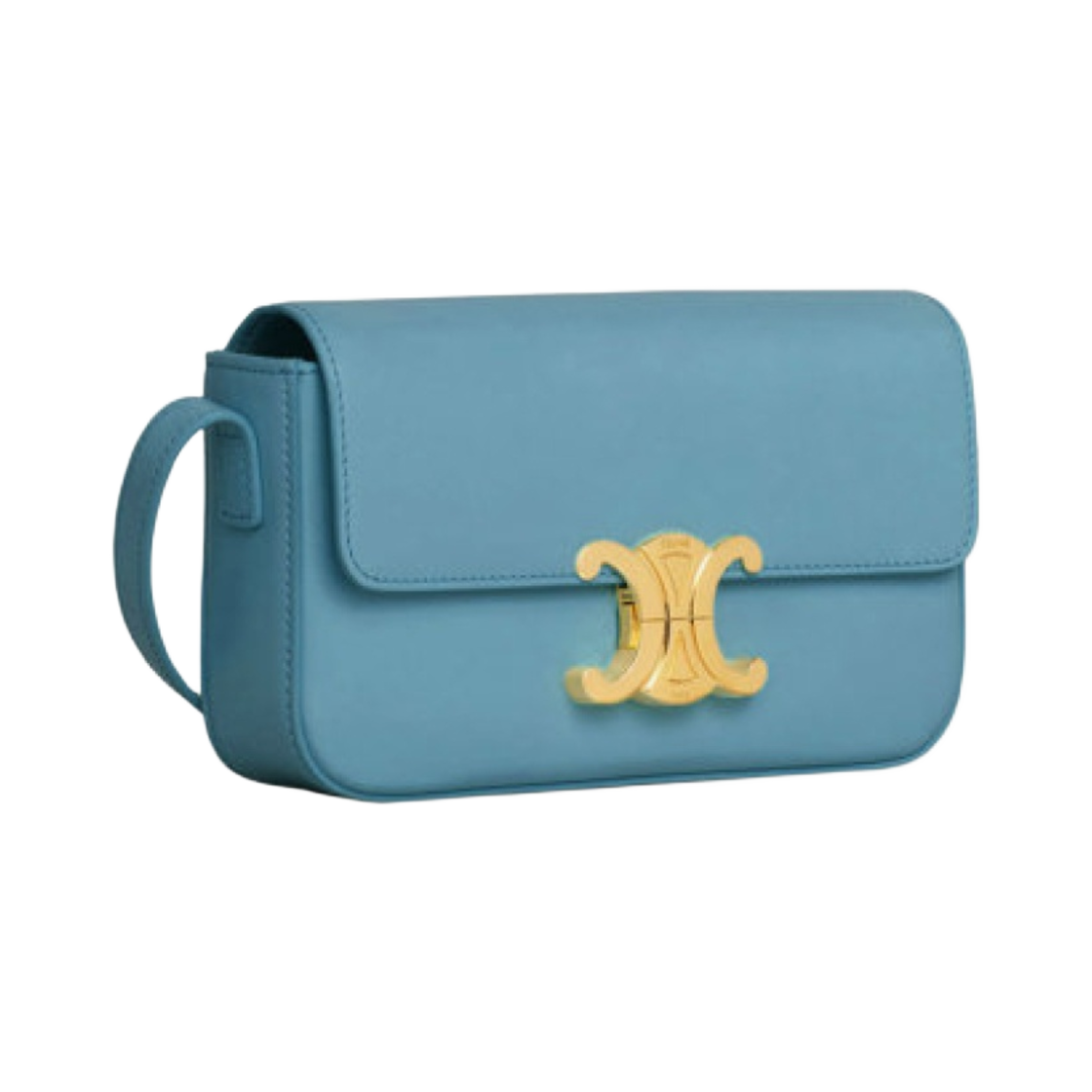 셀린느 샤이니 카프스킨 트리옹프 숄더백 데님(Celine Triomphe Shoulder Bag in Shiny Calfskin Denim) - 2