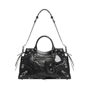 Balenciaga Neo Cagole City Handbag Rhinestones Black