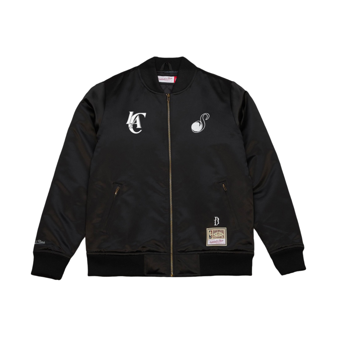 미첼앤네스 x 슈가 글리치 봄버 로스앤젤레스 클리퍼스 블랙(Mitchell & Ness x Suga Glitch Bomber Los Angeles Clippers Black)