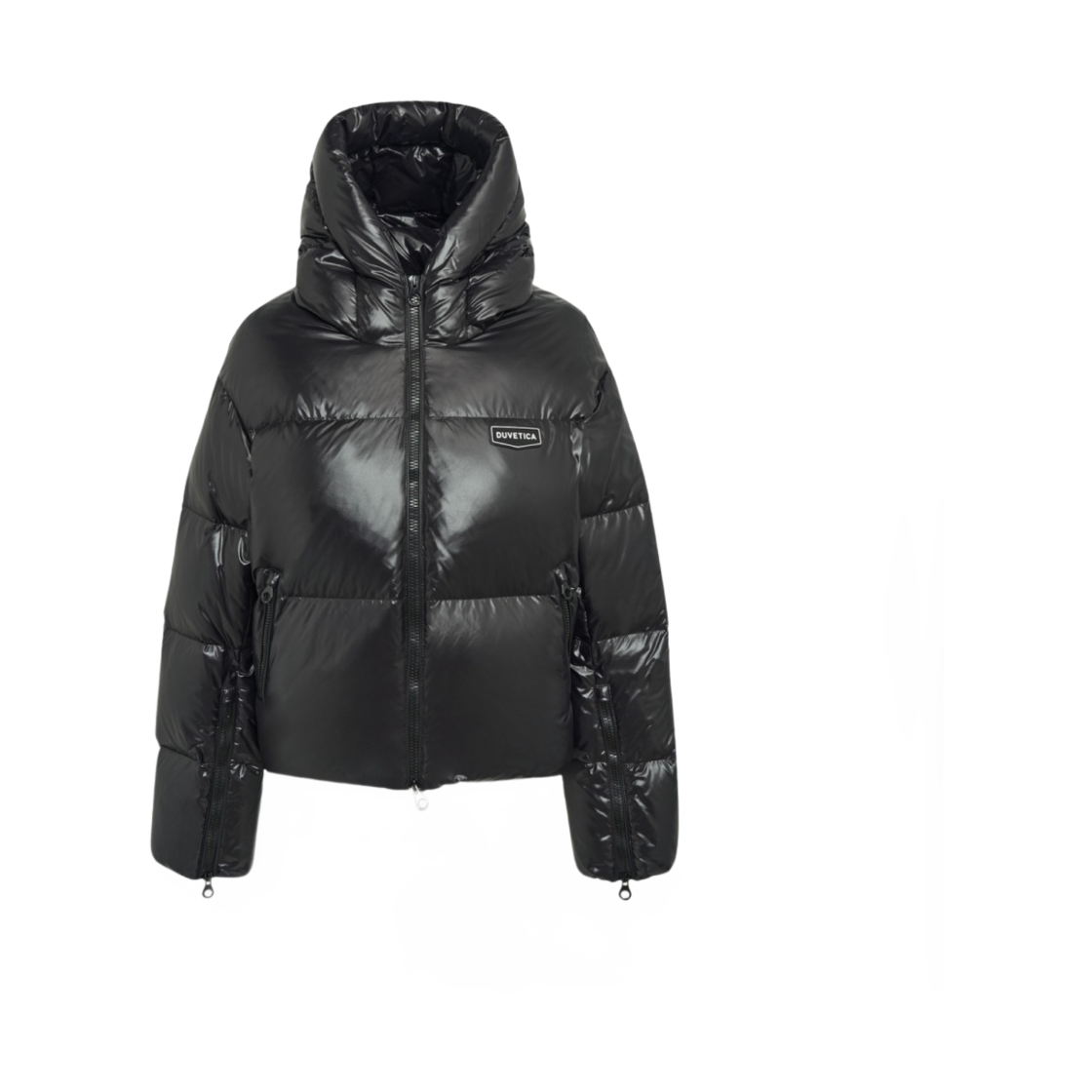 VDDJ25136-BKS (W) Duvetica Bellatrix Signature Hoodie Down Jacket Matte Black