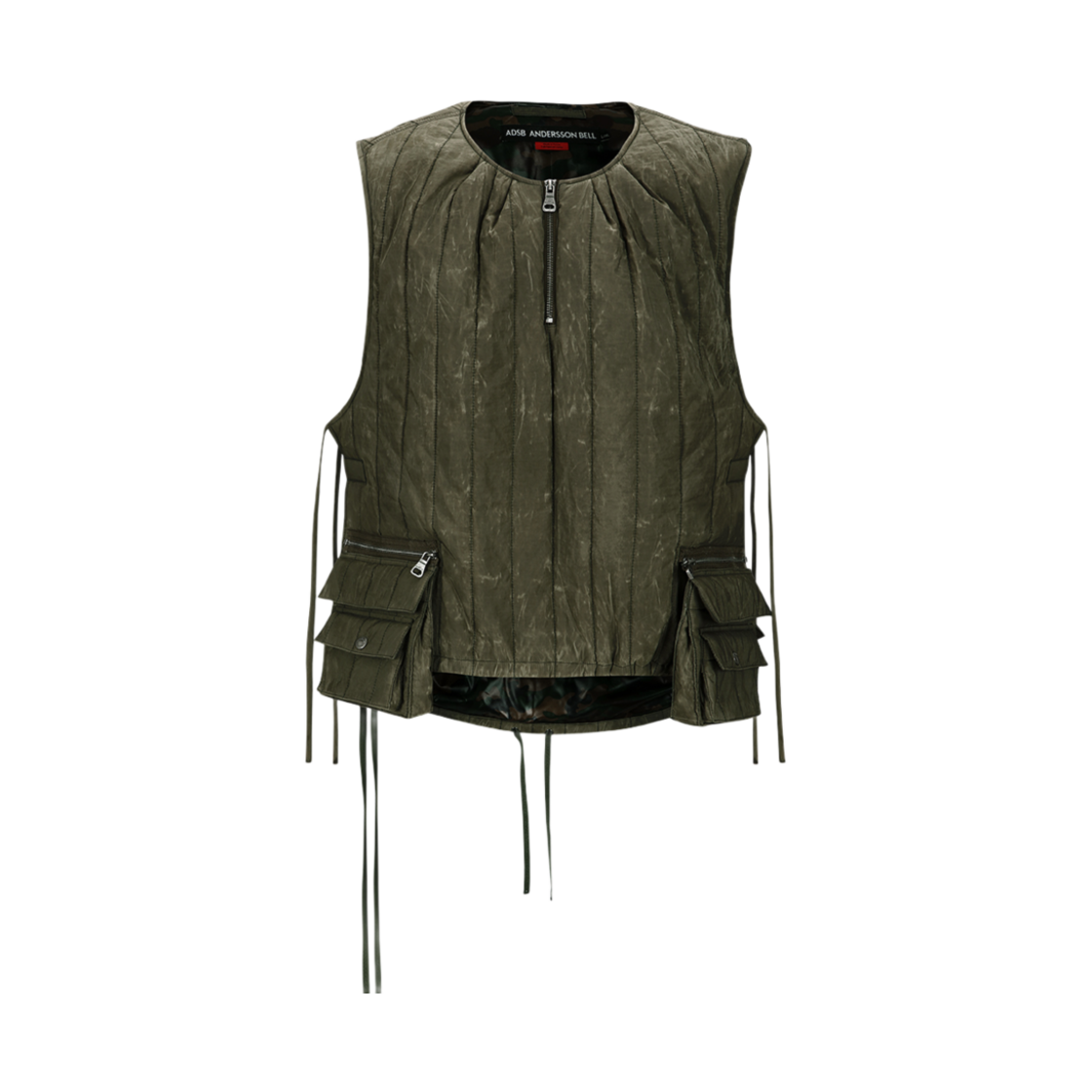 ADSB 앤더슨벨 왁스 코티드 패디드 터틀 베스트 카키