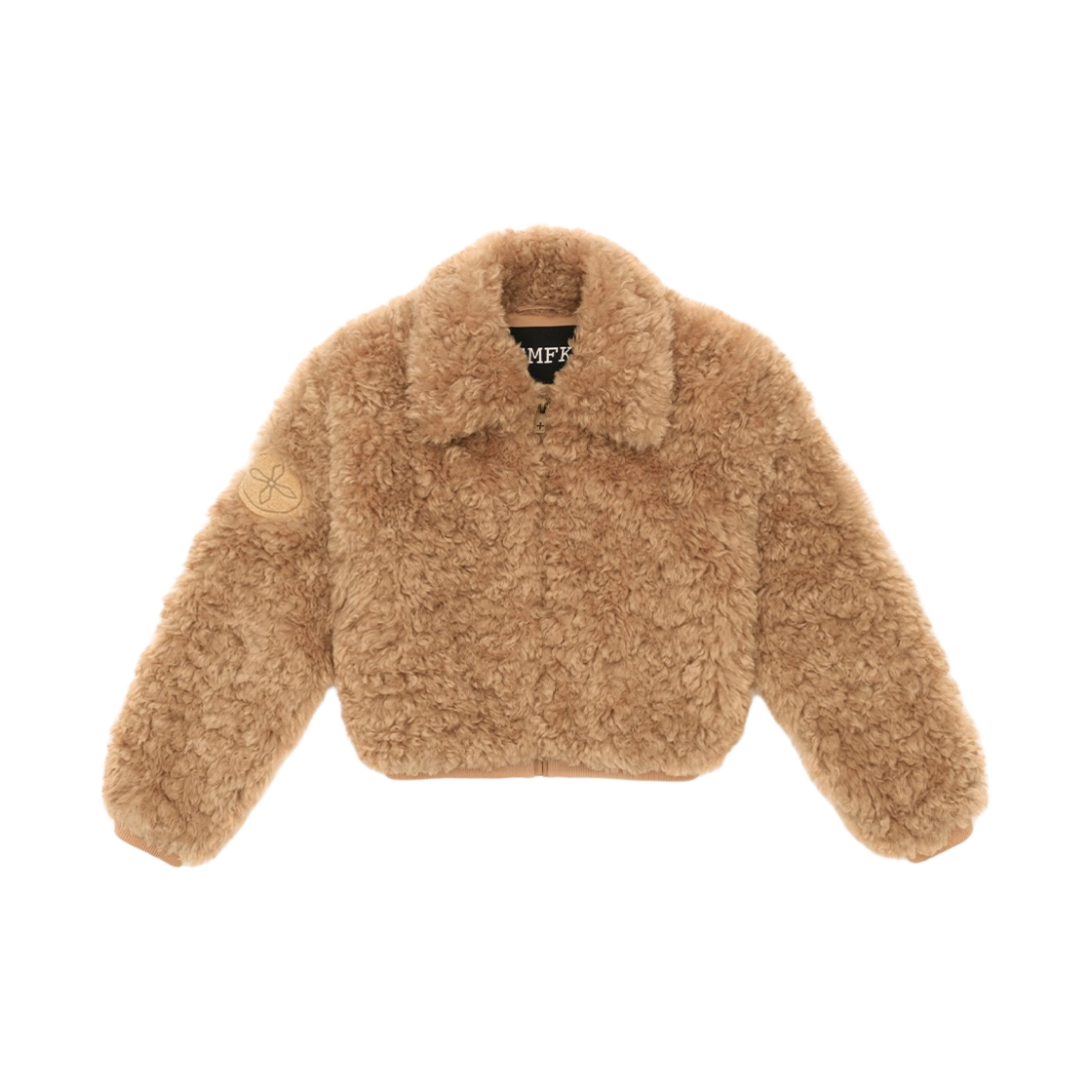 (W) 에스엠에프케이 와일드월드 어드벤처 숏 포우 퍼 자켓 위트((W) SMFK Wildworld Adventure Short Faux Fur Jacket Wheat)