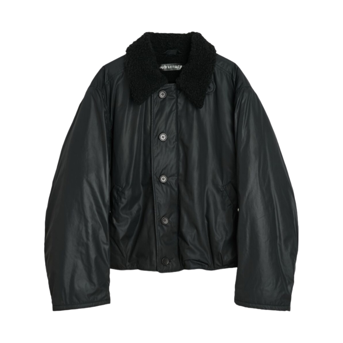 M4231GB Our Legacy Mirage Tech Grizzly Jacket Black Wax - 대표 이미지 #1