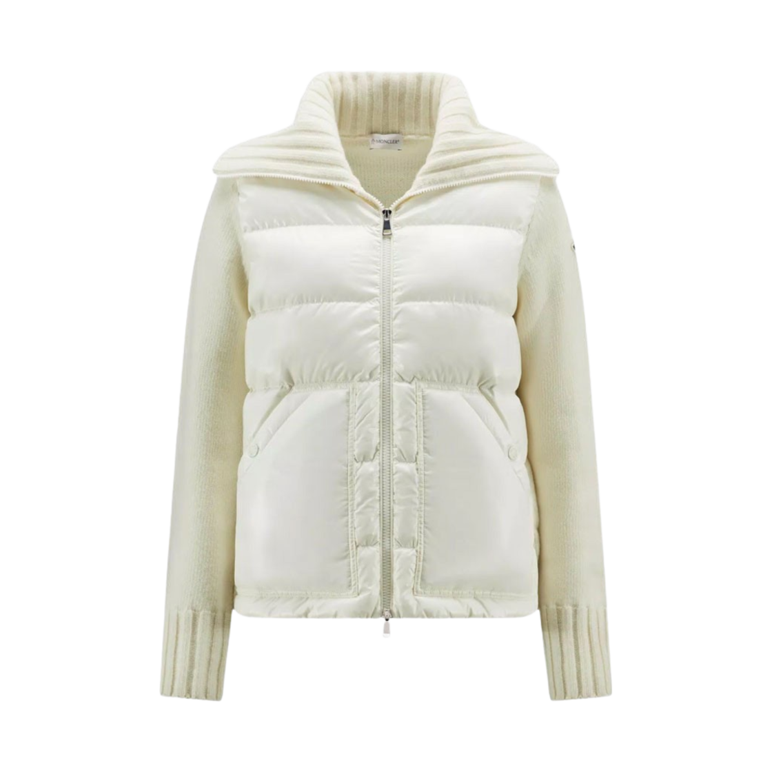 (W) 몽클레르 패딩 울 가디건 오프 화이트 - 22FW((W) Moncler Padded Wool Cardigan Off White - 22FW) - 1