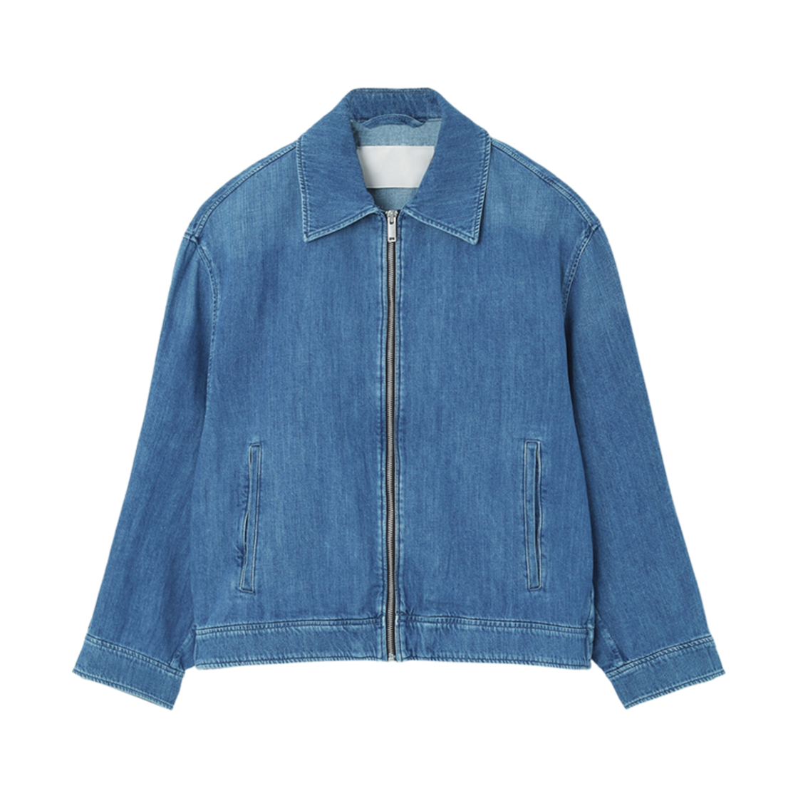 1244755001 (W) COS Oversized Zip-Up Denim Jacket Blue