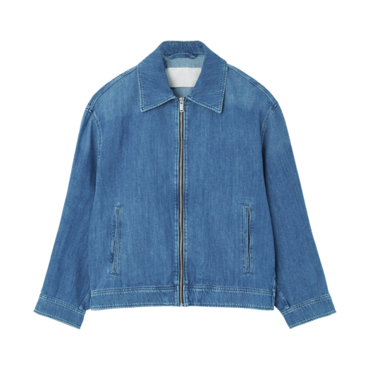 1244755001 (W) COS Oversized Zip-Up Denim Jacket Blue