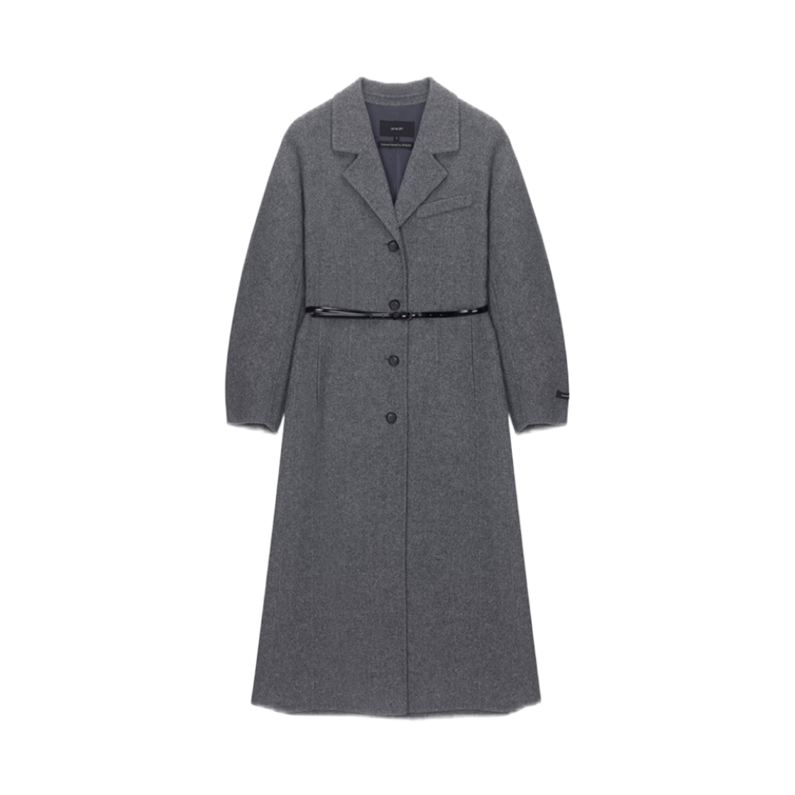 (W) 온앤온 슬림 라인 울 핸드메이드 코트 멜란지 그레이((W) On&On Slim Line Wool Handmade Coat Melange Grey)