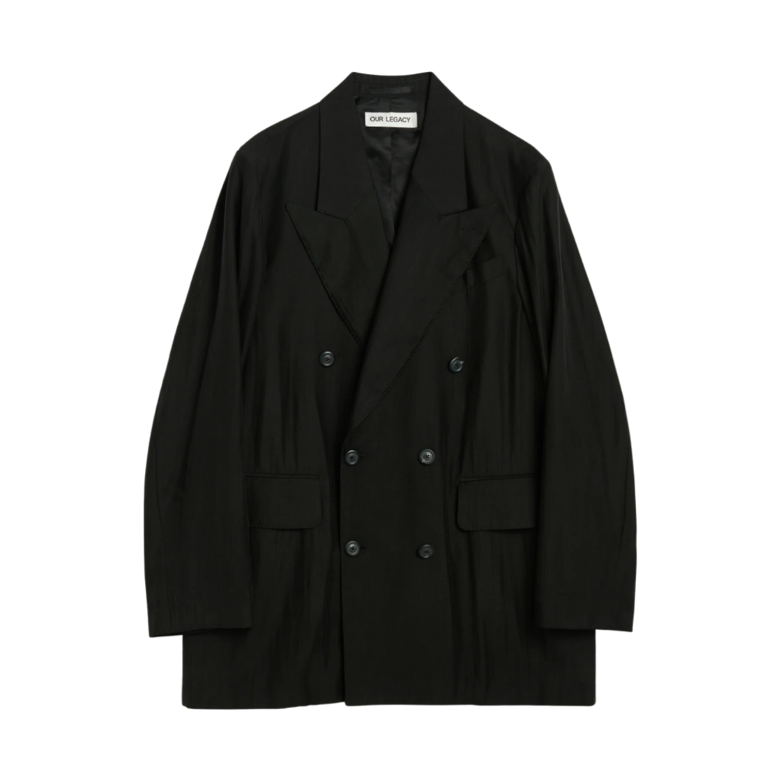 아워레가시 샤프 DB 블레이저 블랙 익스피리언스드 비스코스(Our Legacy Sharp DB Blazer Black Experienced Viscose) - 1