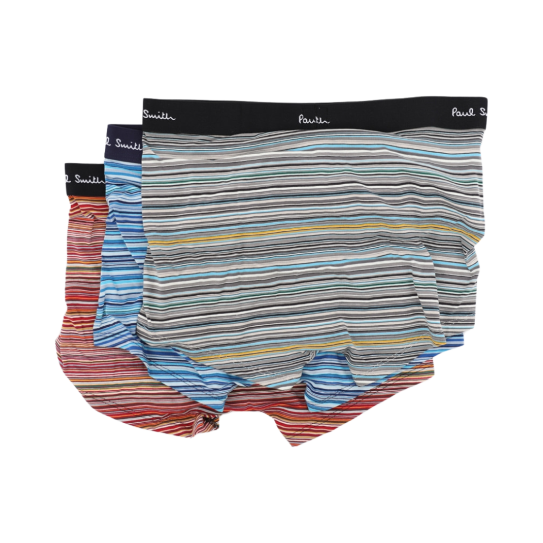 폴 스미스 오가닉 코튼 스트라이프 복서 브리프 멀티 컬러 (3개입)(Paul Smith Organic Cotton Stripe Boxer Briefs Multi Color (3 Pack)) - 2