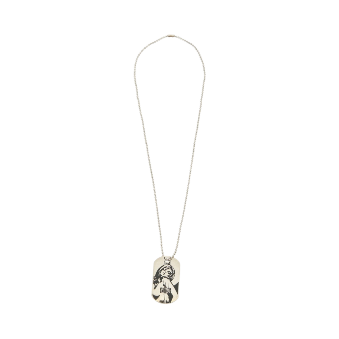 히스테릭 글래머 기타 걸 볼 체인 네클리스 실버(Hysteric Glamour Guitar Girl Ball Chain Necklace Silver)