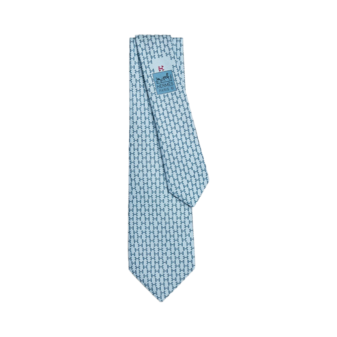 에르메스 타이 7 댄싱 H 타이 씨엘 블루 그리(Hermes Tie 7 Dancing H Tie Ciel Bleu Gris) - 1