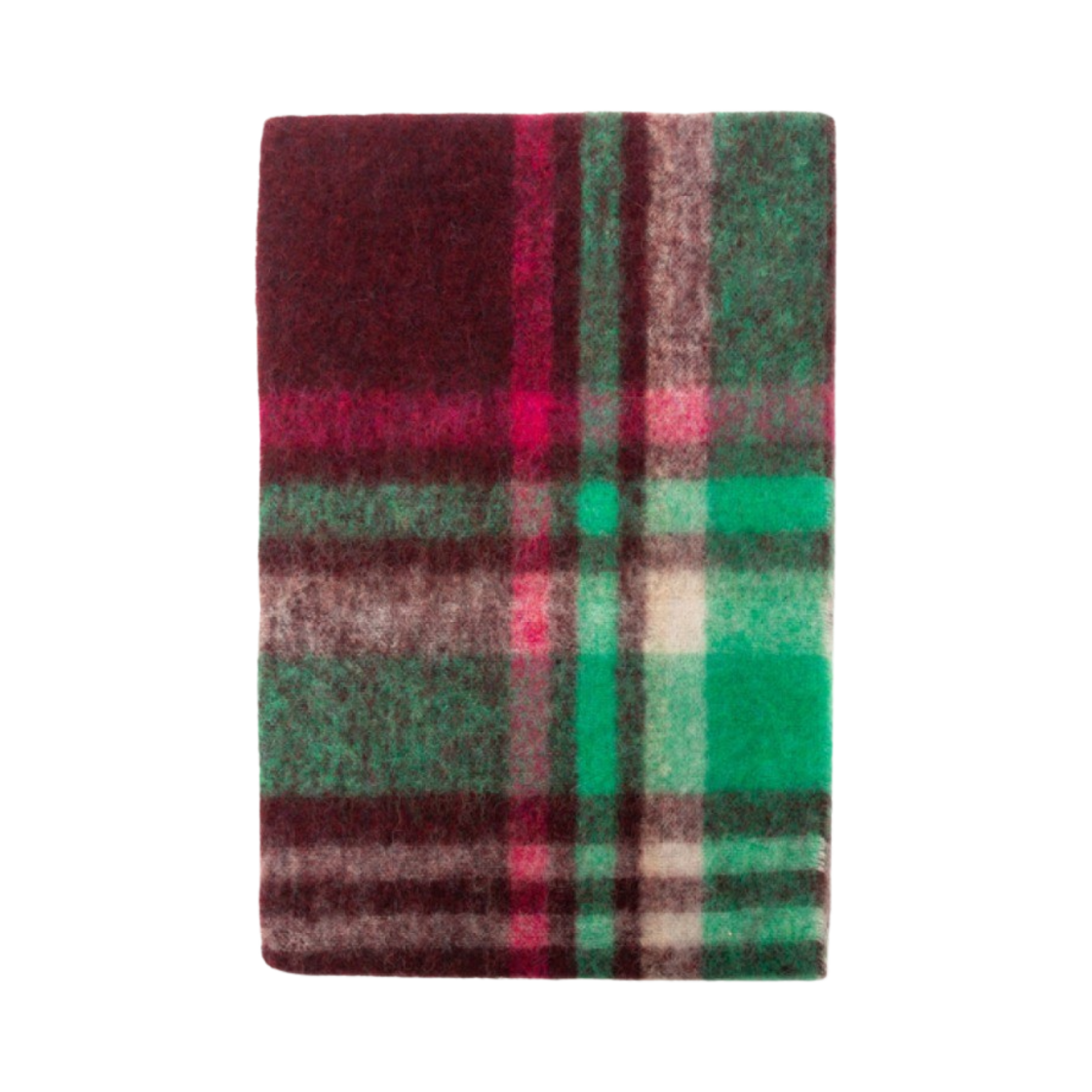 아크네 스튜디오 헤비 체크 머플러 와인 레드 그린(Acne Studios Heavy Check Muffler Wine Red Green) - 2