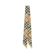Burberry Skinny Check Silk Scarf Archive Beige