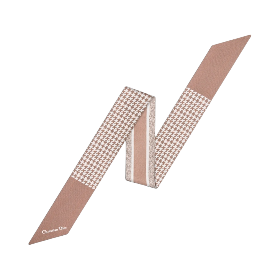 (W) 디올 30 몽테인 미차 스카프 실크 트윌 로즈 드 방 & 화이트((W) Dior 30 Montaigne Mitzah Scarf Silk Twill Rose Des Vents & White) - 1