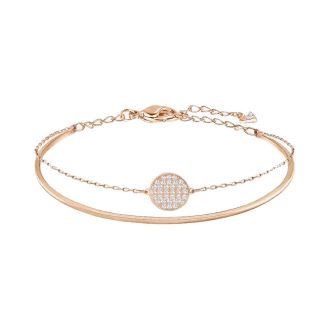 (W) 스와로브스키 진저 뱅글 화이트 로즈 골드 플래팅((W) Swarovski Ginger Bangle White Rose Gold Plated)