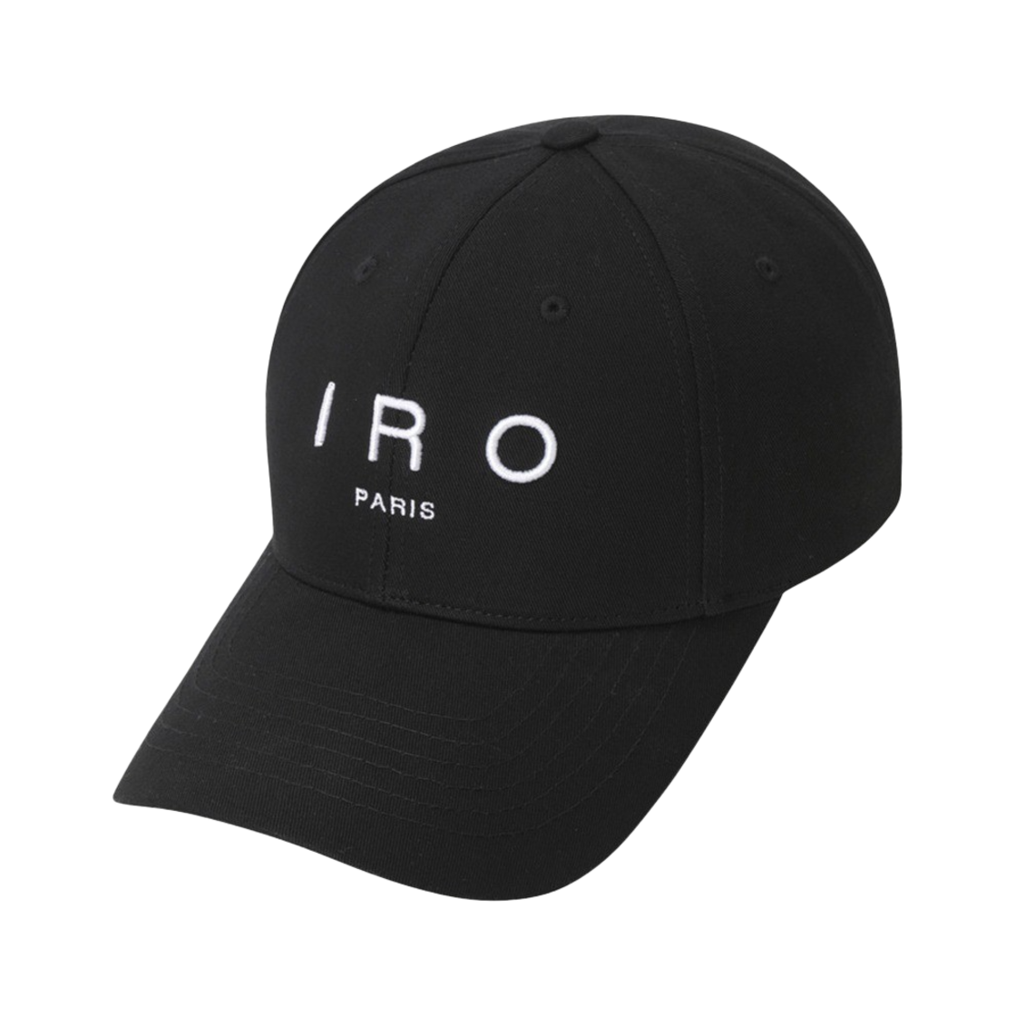 이로 에센셜 코튼 로고 자수 볼캡 블랙(Iro Essential Cotton Logo Ball Cap Black)