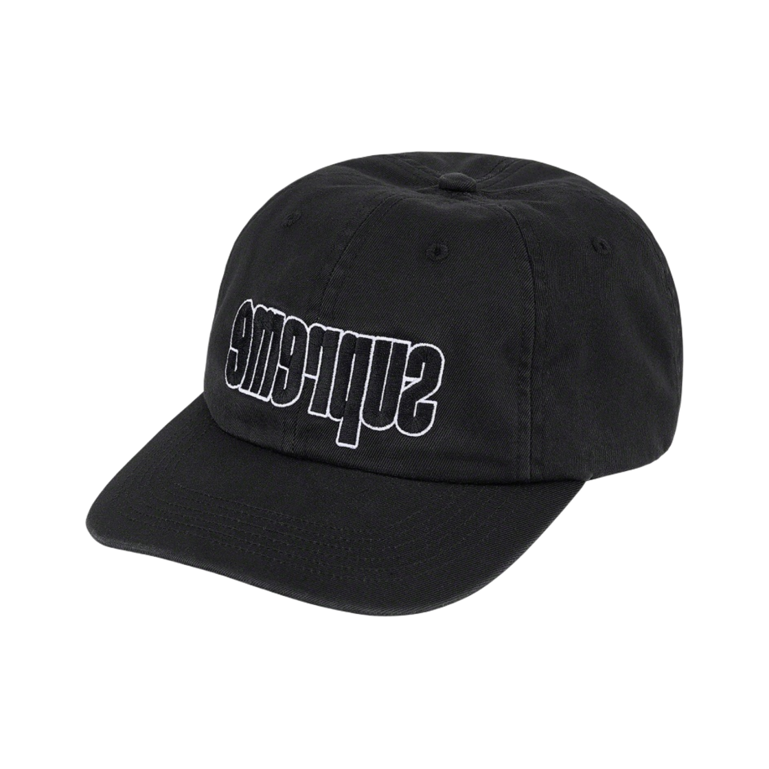 슈프림 리버스 로고 6-패널 캡 블랙 - 21FW(Supreme Reverse Logo 6-Panel Black - 21FW) - 1
