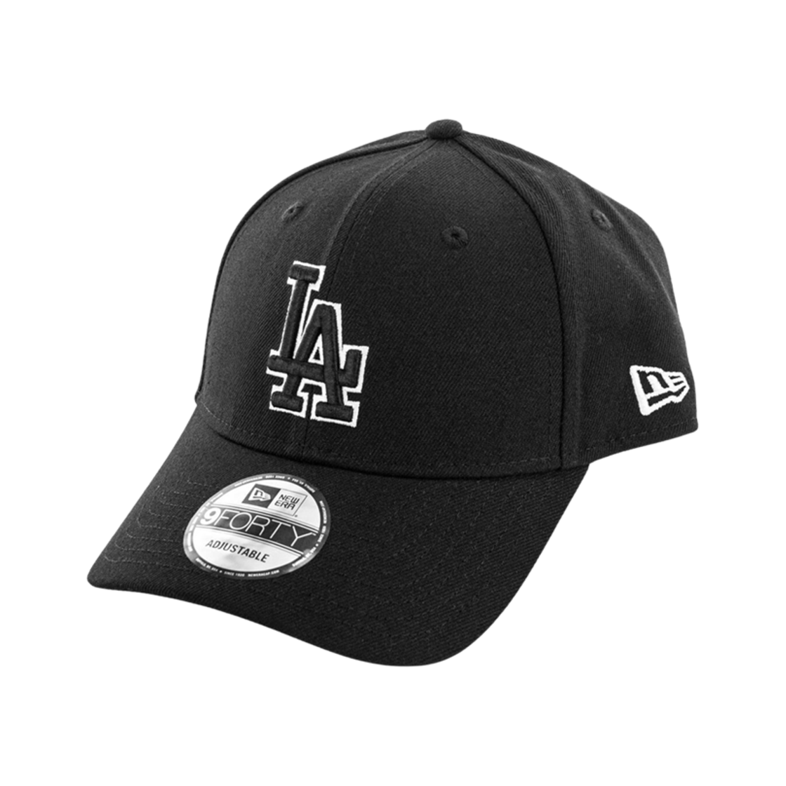 뉴에라 9포티 LA 다저스 팝 아웃라인 캡 블랙 화이트