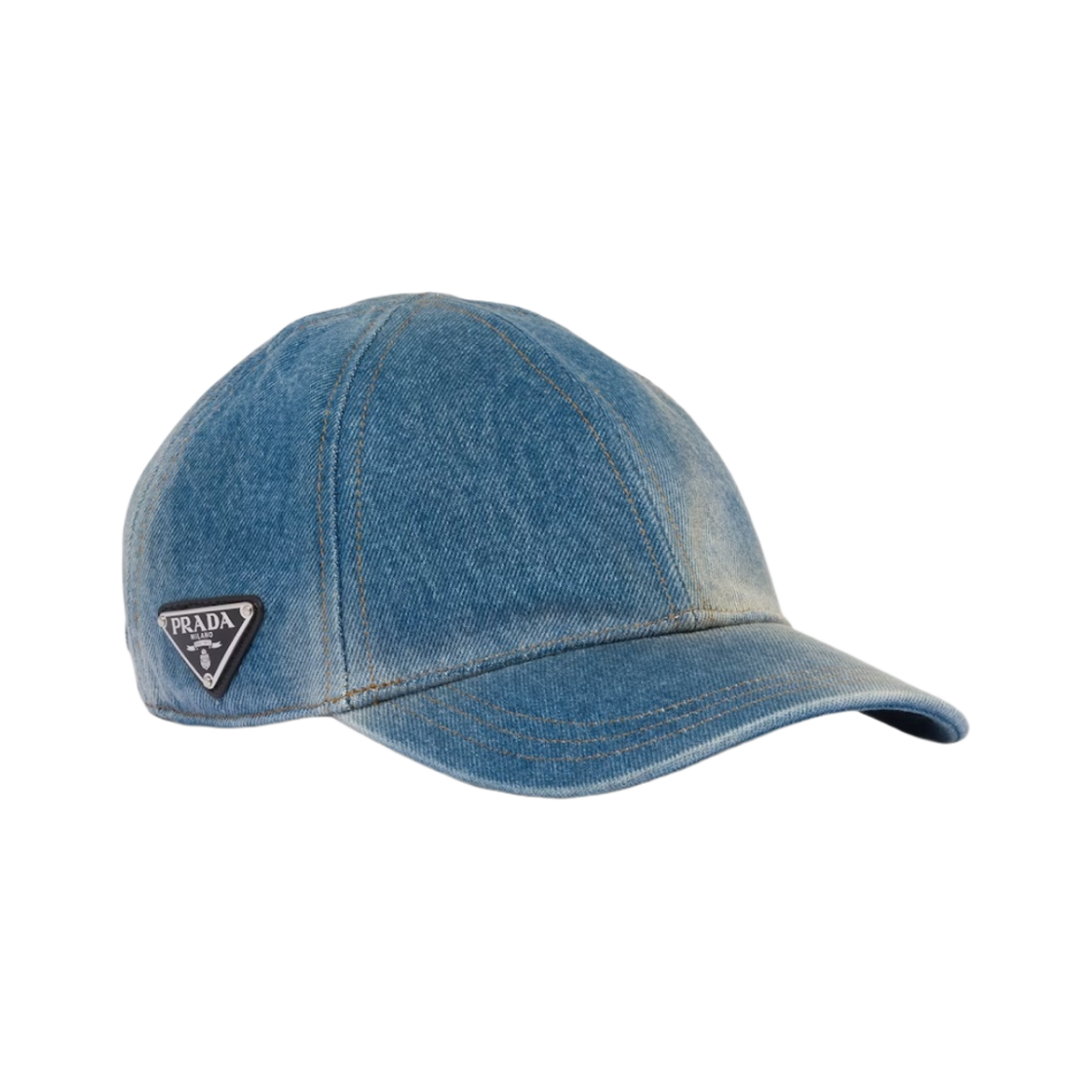 (W) 프라다 데님 베이스볼 캡 라이트 블루((W) Prada Denim Baseball Cap Light Blue) - 1