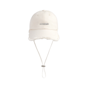 Jacquemus La Casquette Artichaut Fringe Baseball Cap Off White