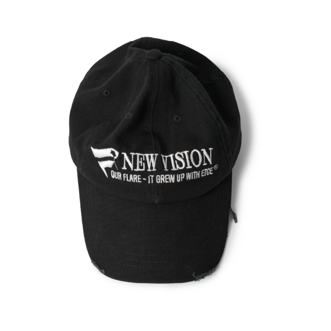 이티씨이 뉴비전 디스트로이드 워시드 캡 블랙(ETCE New Vision Destroyed Washed Cap Black)