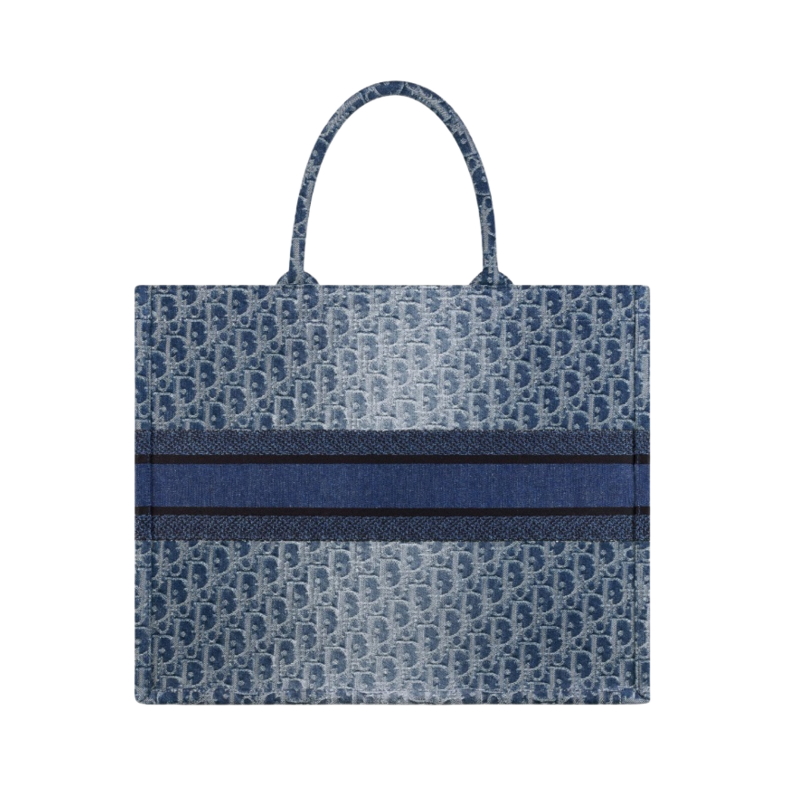 디올 라지 북 토트백 데님 오블리크 자카드 블루(Dior Large Book Tote Denim Oblique Jacquard Blue) - 3