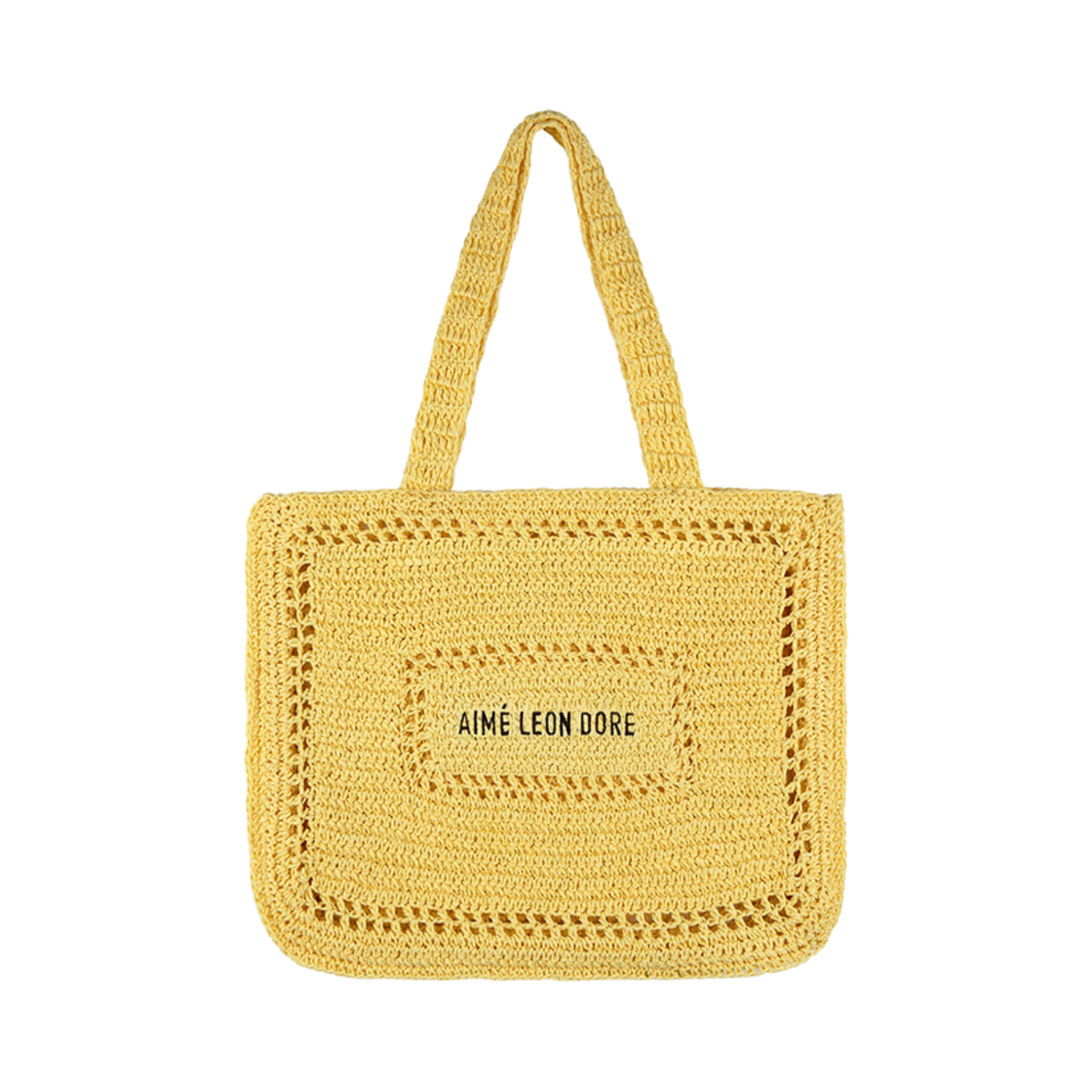 - Aime Leon Dore Crochet Tote Bag Yellow Pear