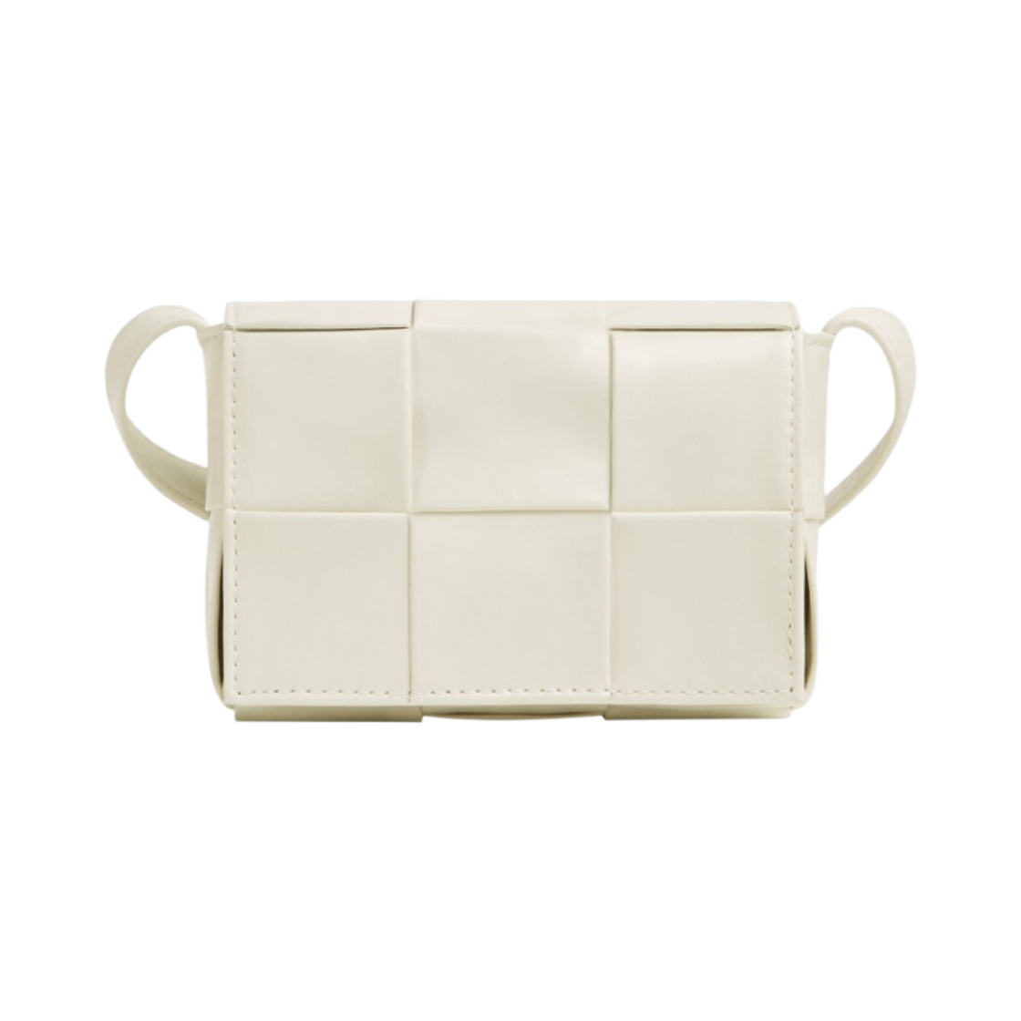 보테가 베네타 미니 레더 카세트백 화이트