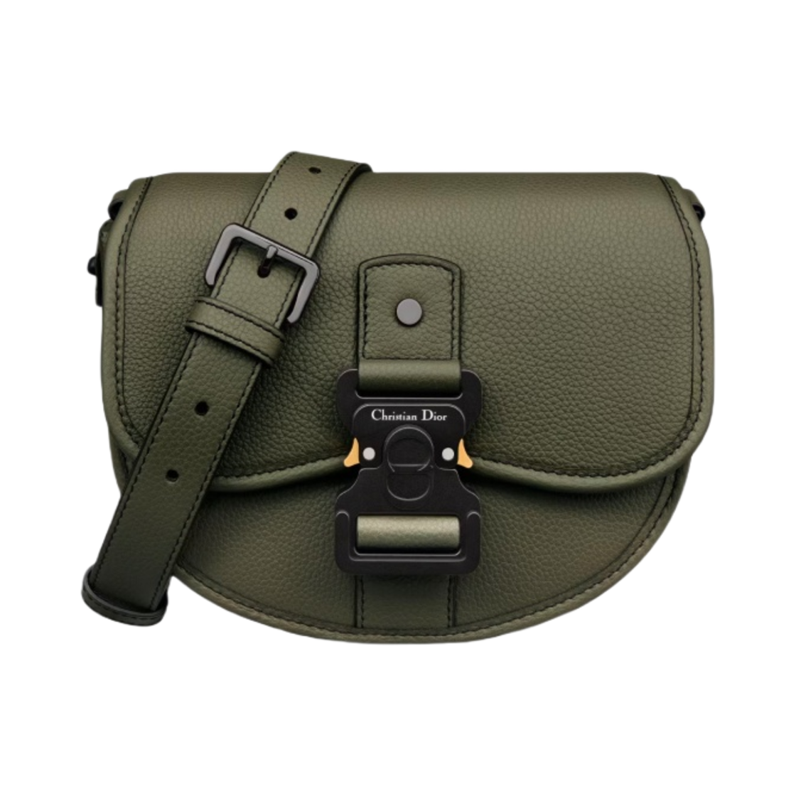 디올 미니 라이트 갤럽 백 스트랩 올리브 그레인드 카프스킨(Dior Mini Gallop Bag Strap Olive Grained Calfskin) - 1