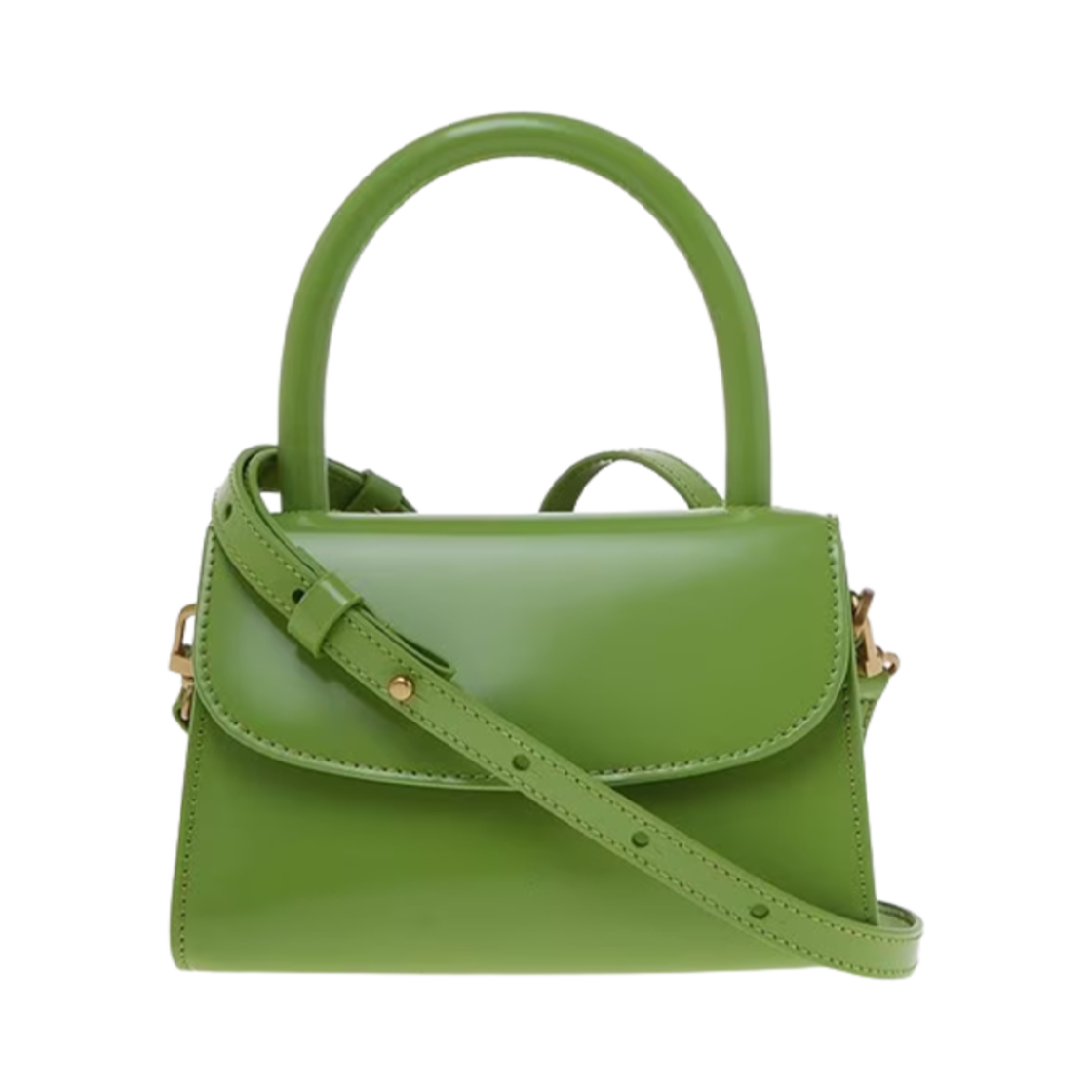 바이파 페이턴트 레더 미니 토트백 라임(By Far Patent Leather Mini Tote Bag Lime)