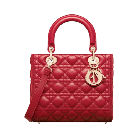Dior Medium Lady Bag Amaryllis Red