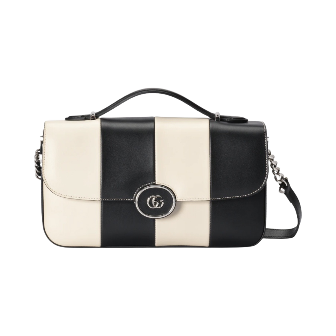 구찌 쁘띠 GG 스몰 숄더백 블랙 레더(Gucci Petite GG Small Shoulder Bag Black Leather) - 1